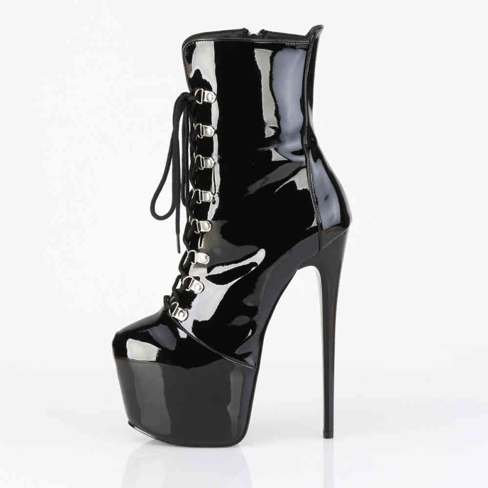 Pleaser - JUBILANT-1014 Plateau Laarzen - Zwart